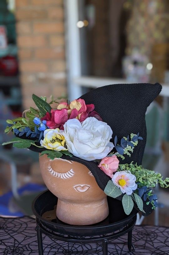 Witch Hat Floral Headpiece - Multi Color