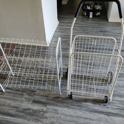 Shoe Rack & Grocery Stroller With Wheels 