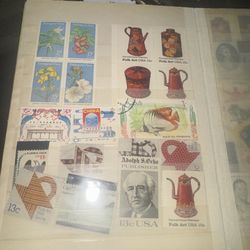 Vintage Stamp Collection Book Old