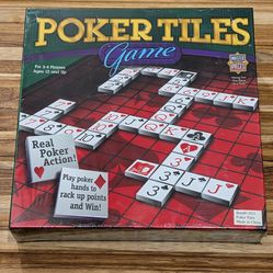 MasterPieces Poker Tiles Board Game – New & Sealed – Classic Card Strategy