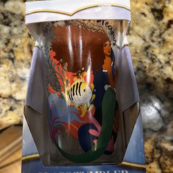 New Little Mermaid Glass Tumbler 16oz