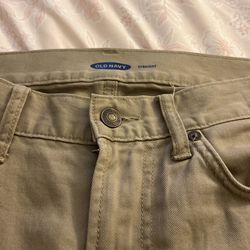 old navy khaki pants 30x32