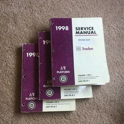 1998 Chevy Geo Tracker Service Manuals