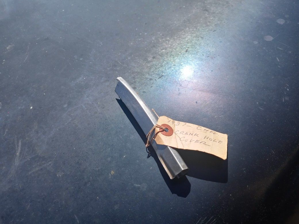 Original 1937 GM Chevy Crank Hole Cover Car Parts