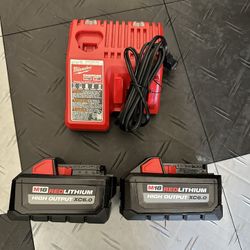 Milwaukee M18 Batteries And Charger 