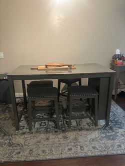 Dining table and stool chairs4