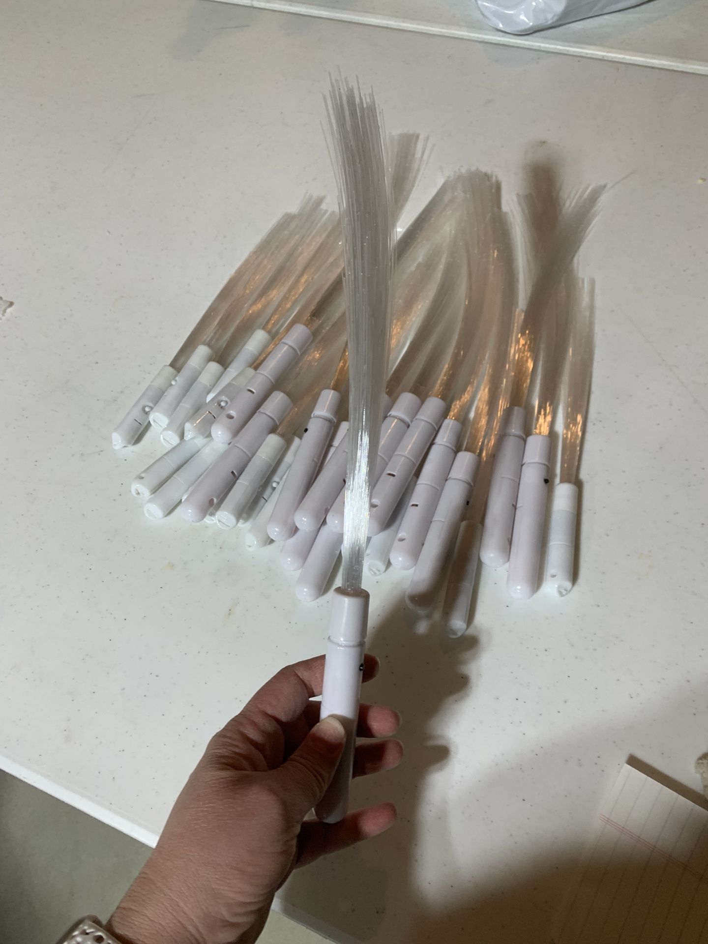 Sparking wands to wave good wishes and dance and accessories from wedding!