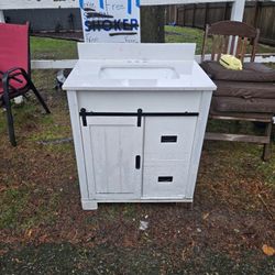 Free 30 Inch White Vanity 