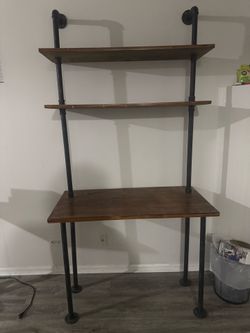 Industrial pipe computer desk
