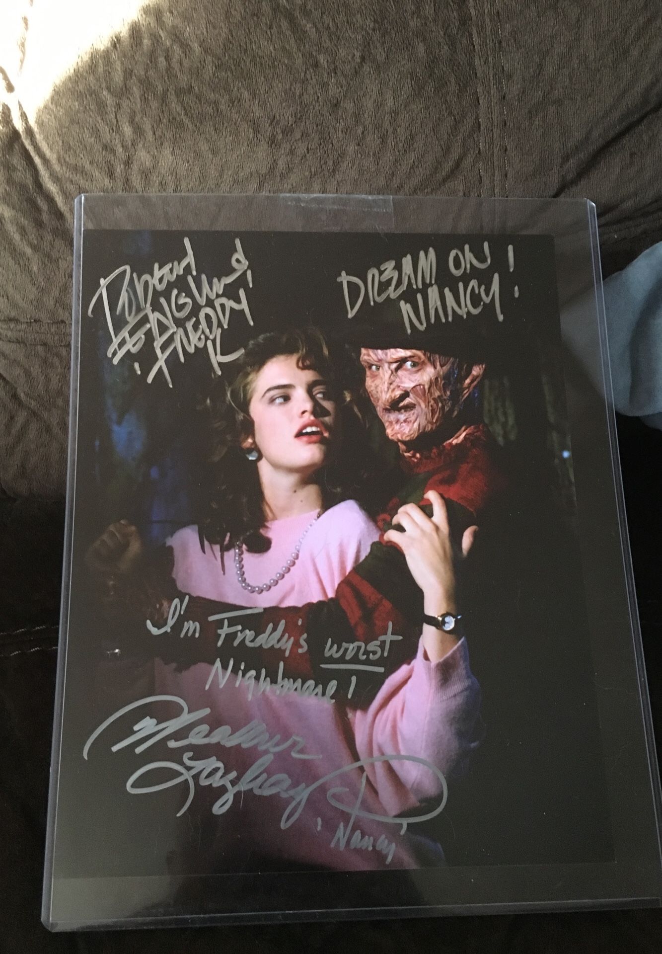 Freddy Krueger dual signed 8x10 COA