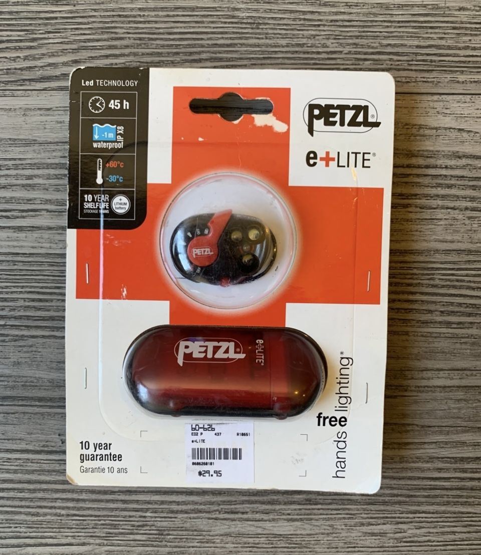 Petzl E+Lite Emergency Headlamp with Case ~ NEW/SEALED