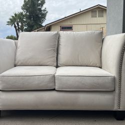 Modern Beige 2 Piece Couch Set