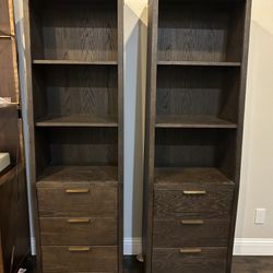 Set Of Two Arhaus Bookcases