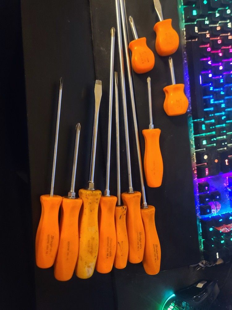Snap On 11pc Screwdriver Lot Orange