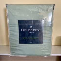 Brand New - Fieldcrest Supima Classic Hemstitch Sheet Set 700 Thread Count King Smoke Green