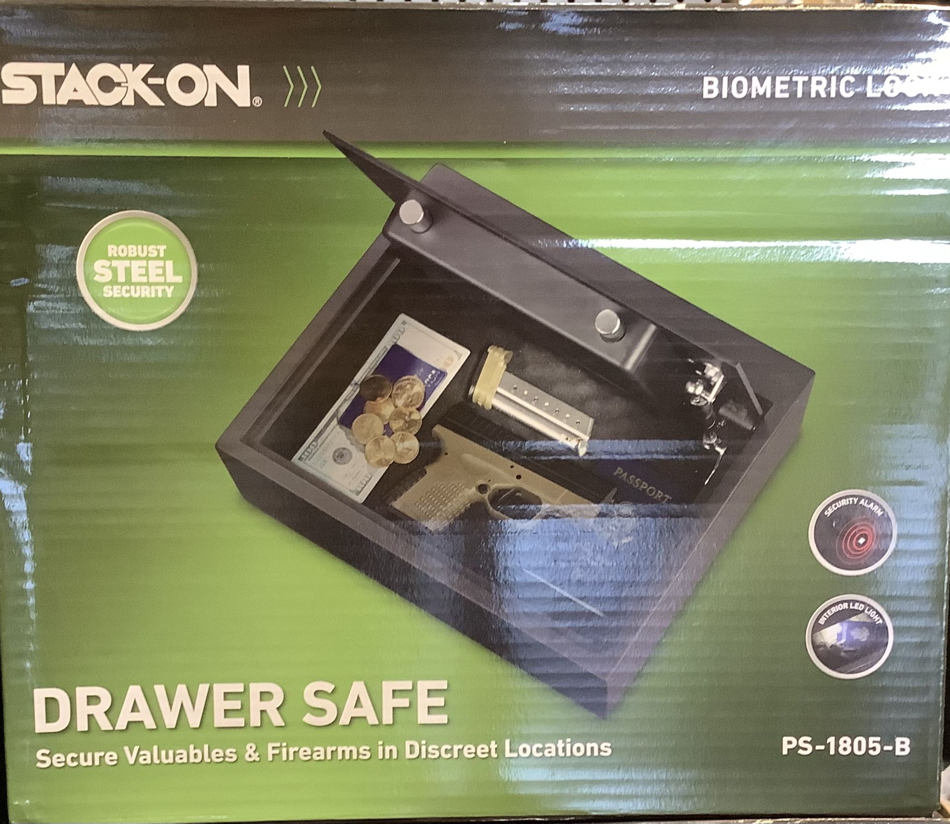 Stack-On Biometric Drawer Safe PS – 1805 – B