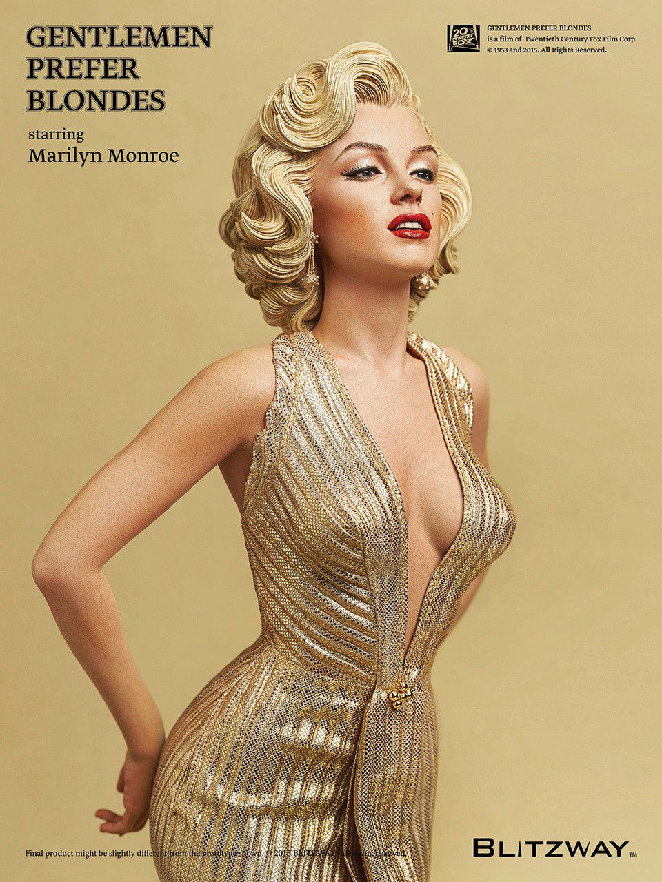 Extremely rare Japanese import blitzway marilyn Monroe statue. Sideshow collectibles gentlemen prefer blonds movie figure