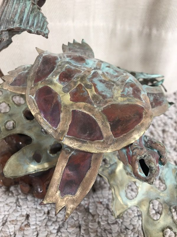 Metal Sculpture Sea Turtle