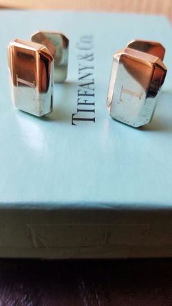 ORIGINAL TIFFANY CUFFINKS "E" ENGRAVED