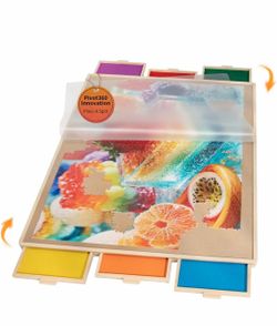 1500 Piece Puzzle Board Pro, with 6 Drawers & Cover, 34" x 25", Sort-Wise Colorful Felt Drawers, Wooden Jigsaw Puzzle Board, Birthday Gifts for Mom