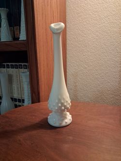 Fenton Hobnail Milk Glass Bud Vase