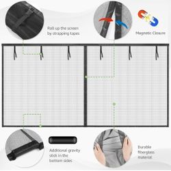 Garage Door Screen, 16x7 Ft Magnetic