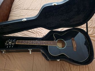 Ibanez Guitar and case (AEG10E-BK-14-02)