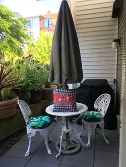 White patio furniture