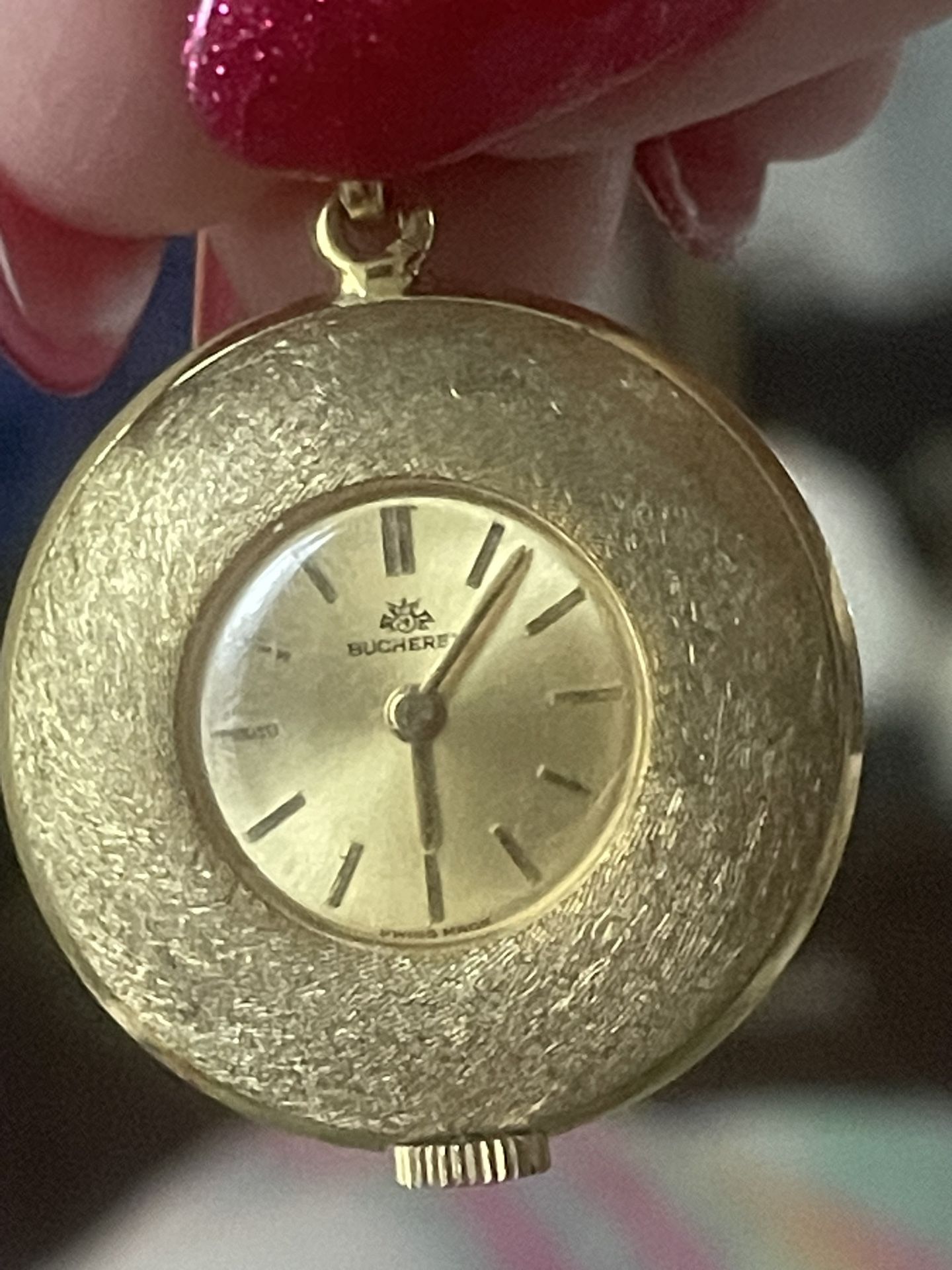 Vintage Bucherer 17 Jewel Pendant Watch- Rare