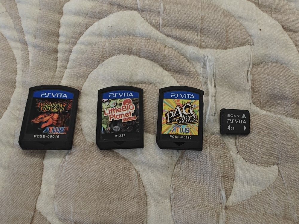 PS Vita Games And Memory Card 