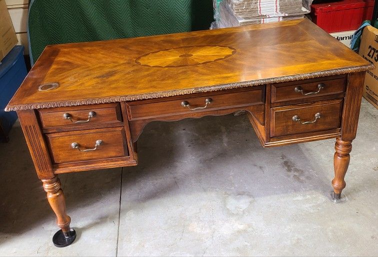 Ashley Cherry Finish Wood Office Desk 60"x29"