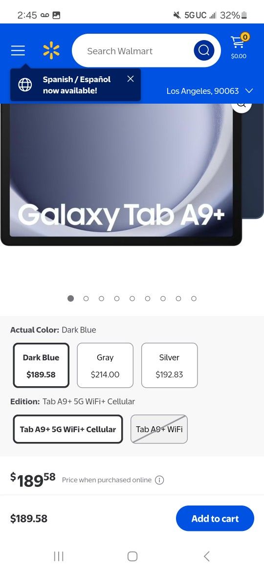Samsung Galaxy Tab A9+ Plus 5G ( Wifi + Cellular ) 11” inch Wifi & Cellular Tablet | 64 GB 4GB RAM Brand New