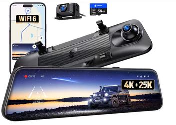 S12 Native 4K + 2.5K Mirror Dash Cam