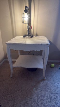 Distressed wooden decor table