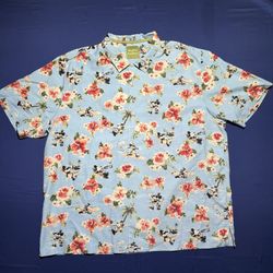 Disney Parks Collection Tommy Bahama Hawaiian Aloha Camp Shirt Mickey Mouse 2XL