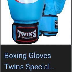 10 Oz Bby Blue TWINS muay Thai Gloves