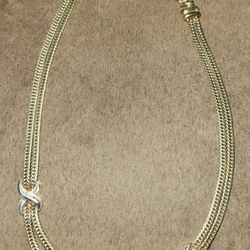 Vintage Thick Gold Plated Chain Necklace 