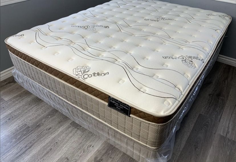 Ck Organic Cloud Edition Europillow Top 12inch Mattress!!