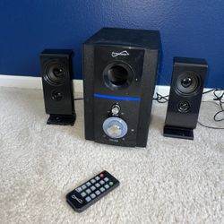 Supersonic Bluetooth FM Radio Speaker System SC-1126BT Wireless Audio 15W