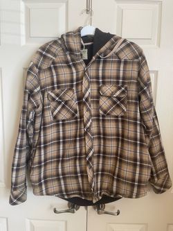 Men's flannel shirt jacket size L