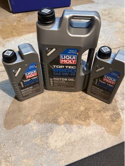 NEW Sealed Liqui Moly Top Tec 6600 0W-20 Full Synthetic Motor Oil – 7 Liters Total OBO