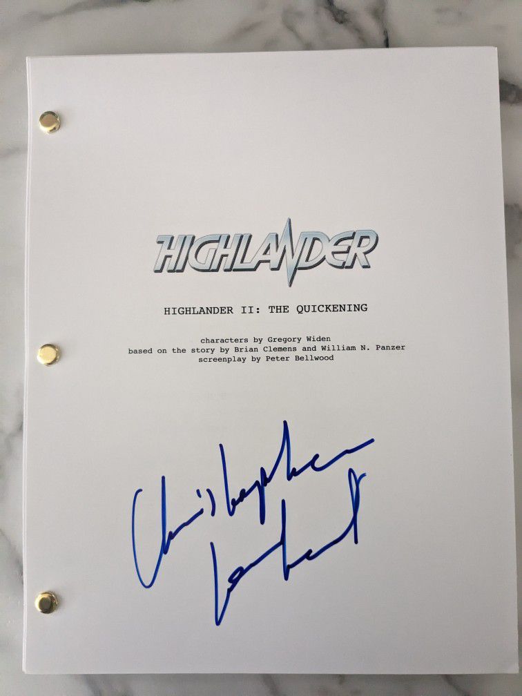 Christopher Lambert Autographed Highlander 2: The Quickening With COA 