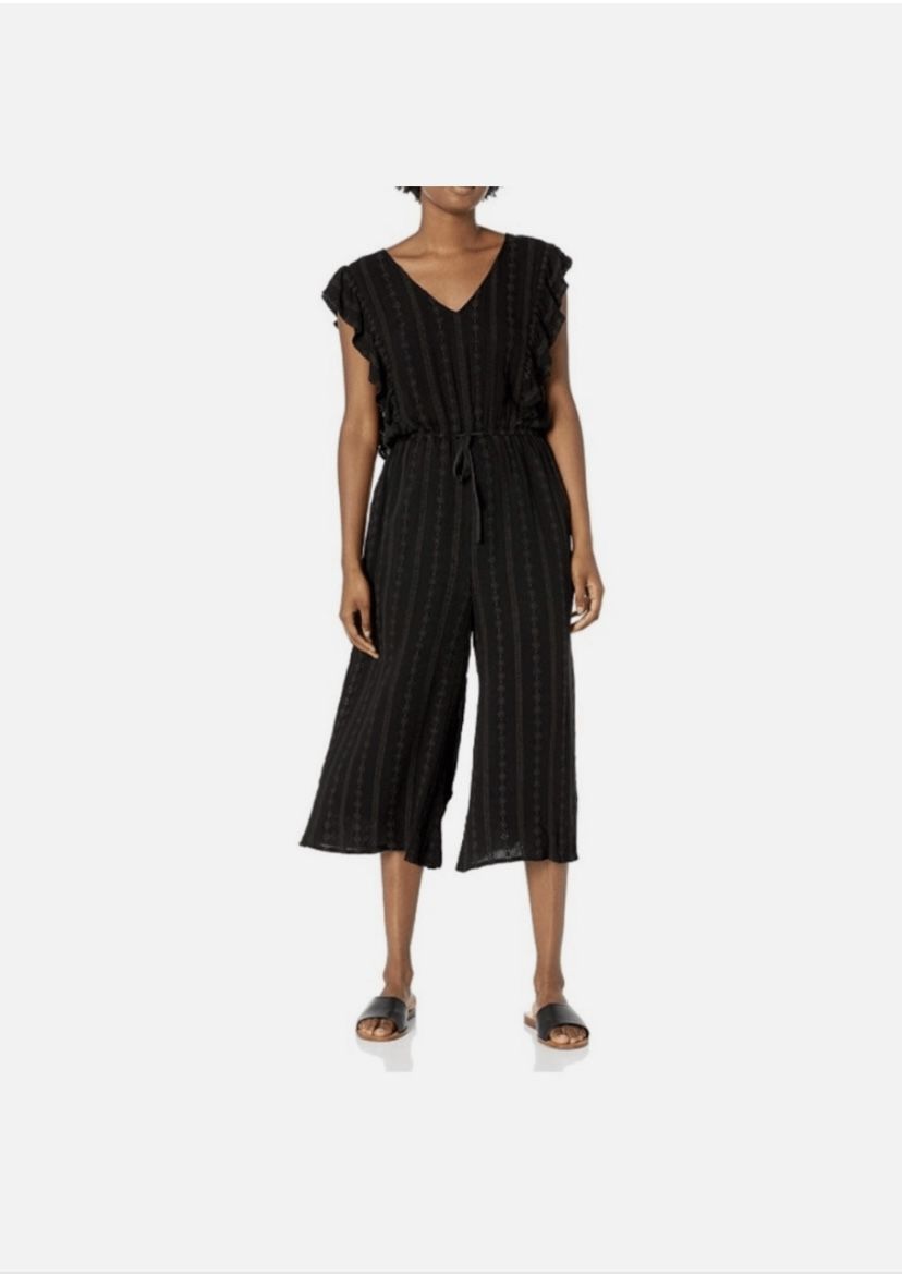 Brand new Woman’s JACK by BB Dakota brand Black Seeing Thread Embroidered Jumpsuit Up for Sale