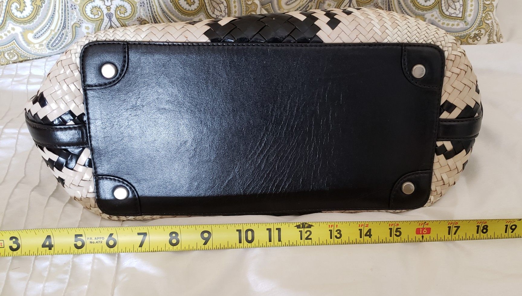 Cole Haan Tote Satchel Purse Handbag Woven Leather