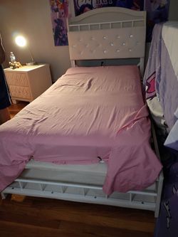 Brand new twin bed I just got it but it's too small for my granddaughter