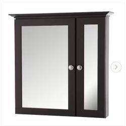 Brown Mirrored Medicine Cabinet