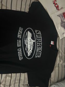 Supreme Rules The World Black Crewneck Sweatshirt