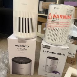 400 feet Air Purifiers  with for Bedroom Home with Sleep Mode for Smoke Pet Dander Odors, Small Air Purifier with Fragrance Sponge, Blue Ambient Light