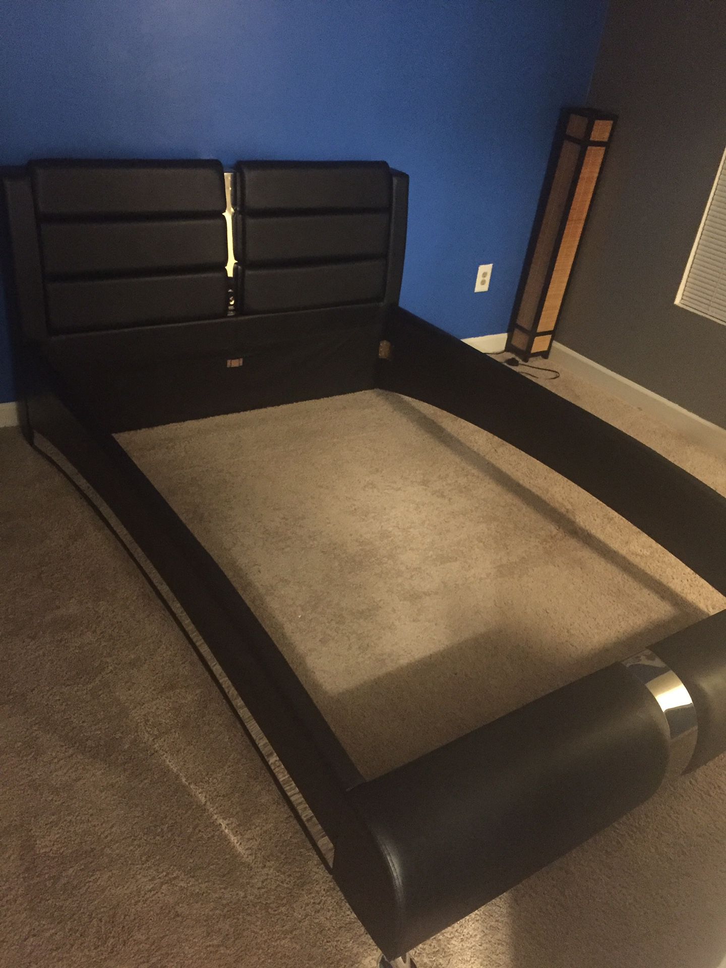 Queen size leather bed
