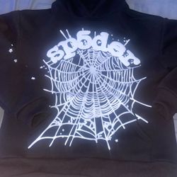 Spider Hoodie Black And White